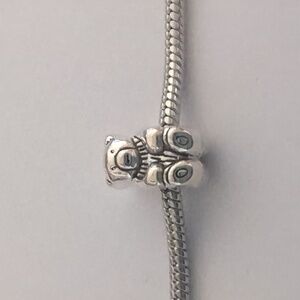 Silver Teddy Bear Charm‎ for Pandora Style Bracelet